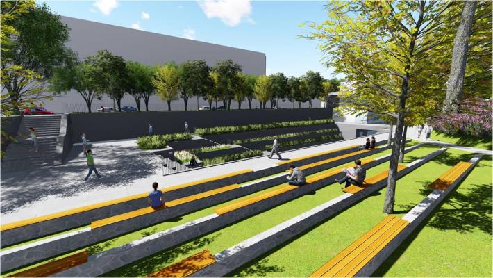 公24公園暨多目標使用立體停車場(含四里集會所)新建工程-成果示意圖
