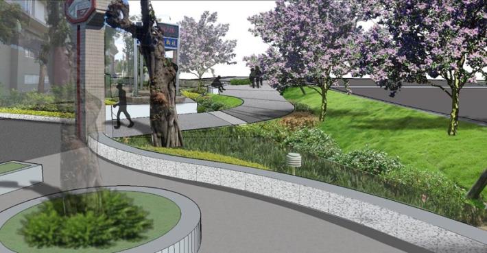 圖: 桃園市八德區永豐路截彎取直工程暨生態綠廊建置工程(模擬圖)