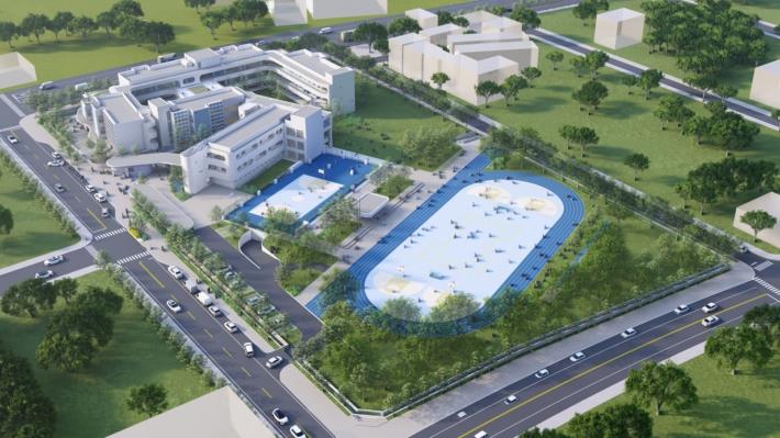 「桃園市大園區航科國民小學新建校舍工程(第一期)」-全區模擬圖