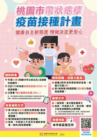 桃園市帶狀疱診疫苗宣導海報