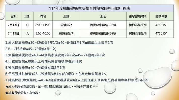 11407整篩活動資訊