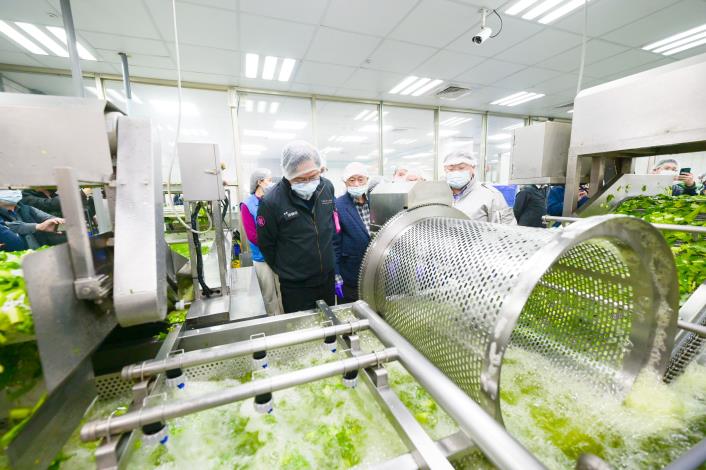 張市長視察營養午餐有機蔬菜截切廠　確保入菜食材安全、健康 (4)