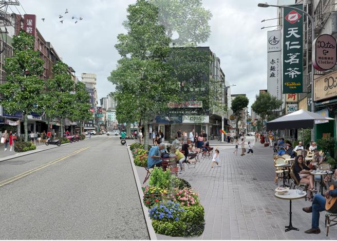 大同路和新生路街角廣場改造模擬