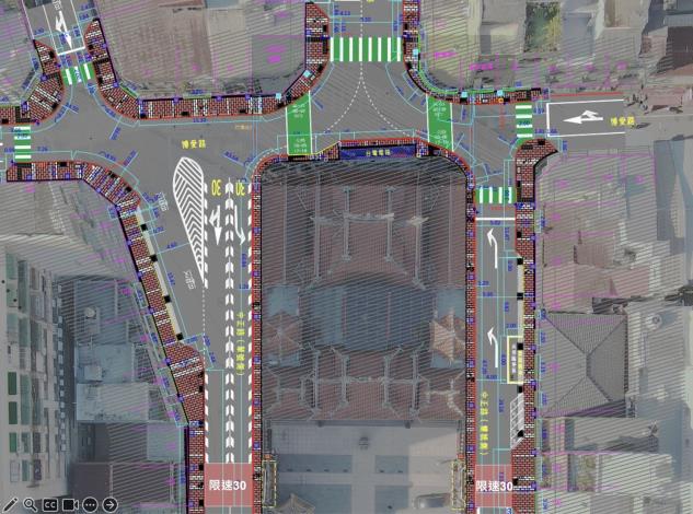 景福宮周邊人本環境優化方案-增加減速標示和提升行人穿越便利性