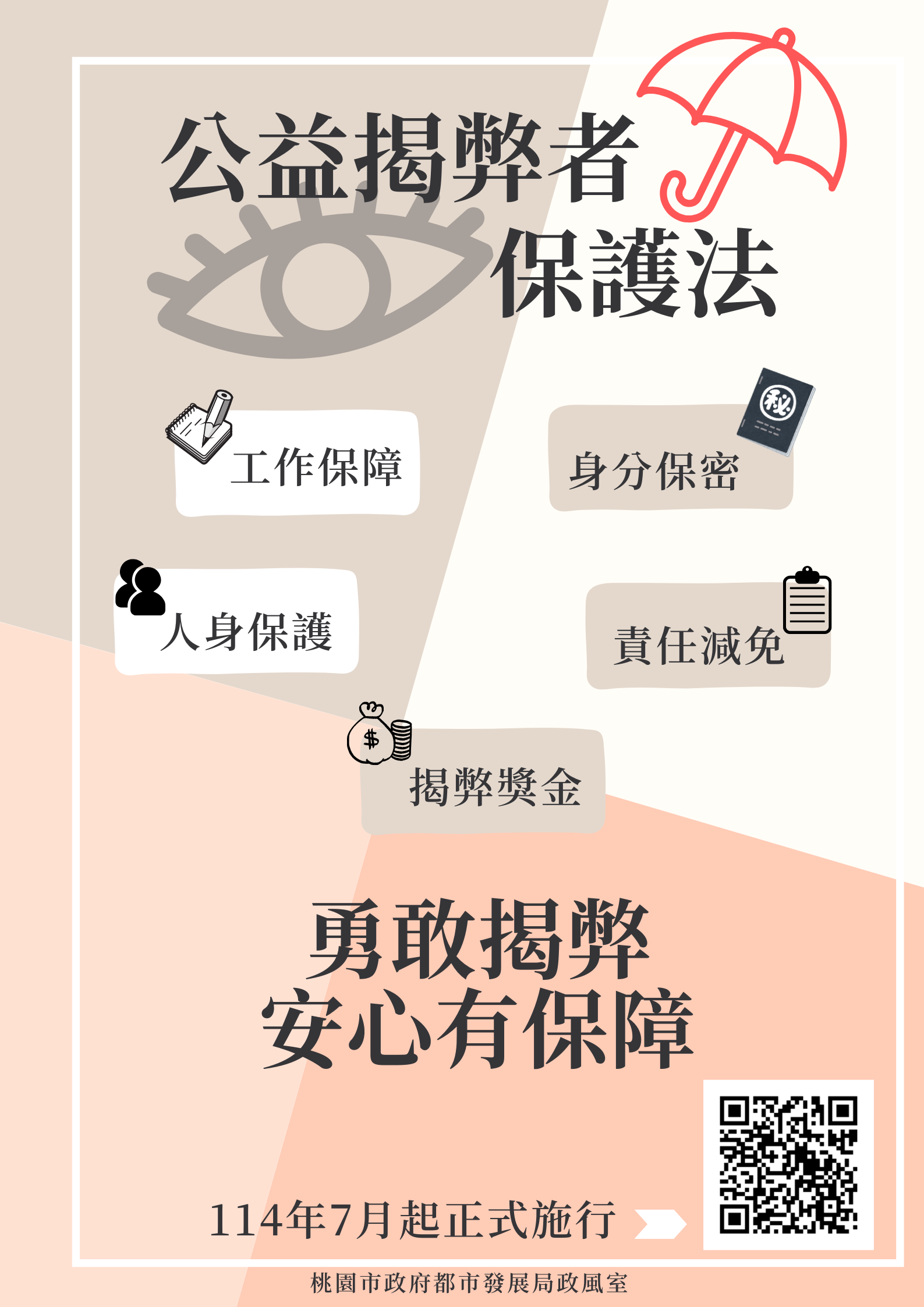 公益揭弊者保護法宣導海報