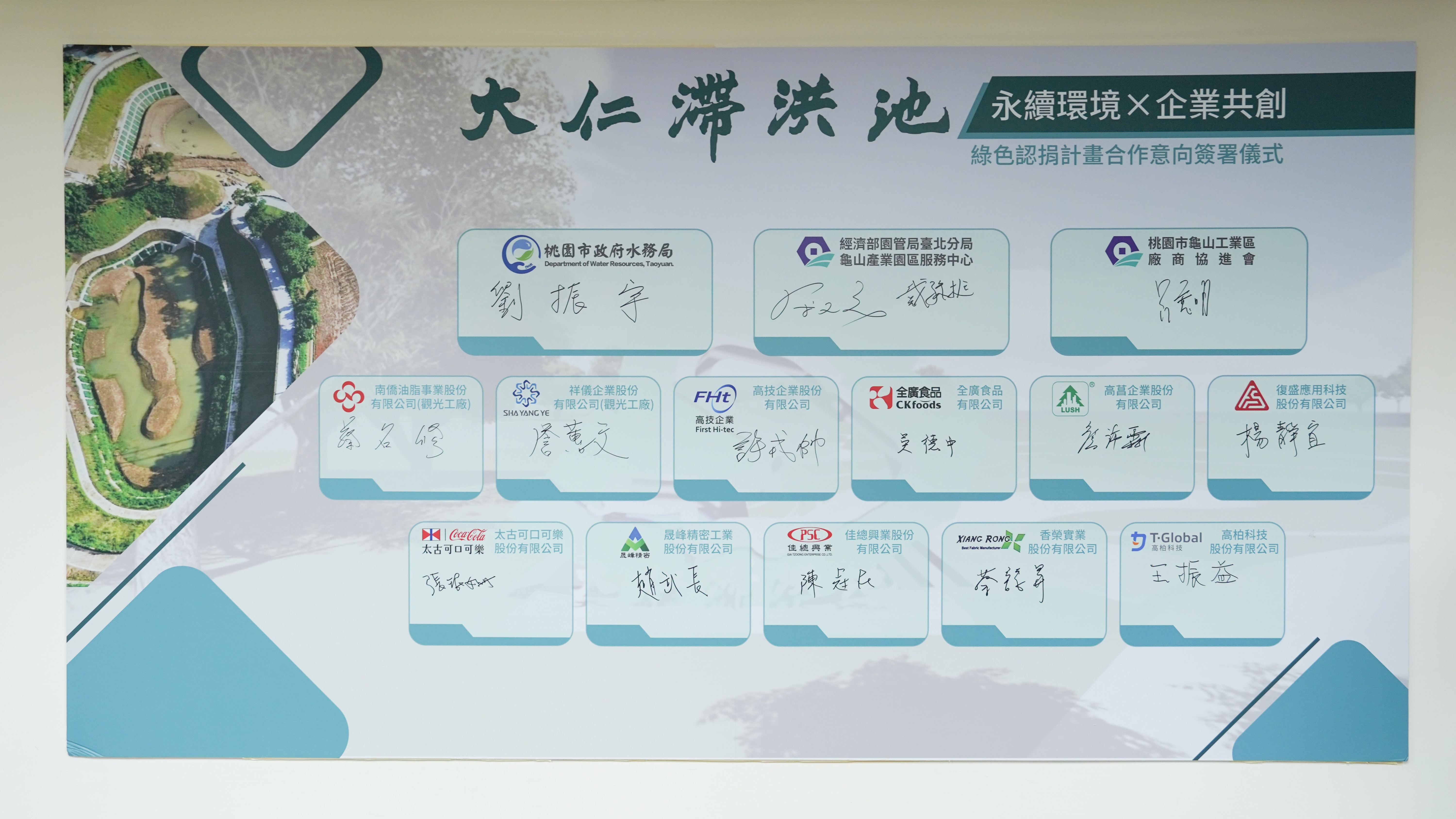 11家企業簽署合作背板