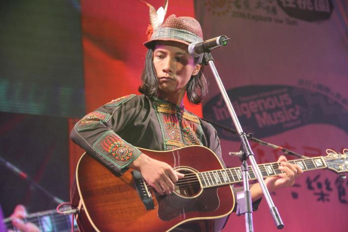The indigenous singer of Taoyuan City Indigenous People International Music Festival