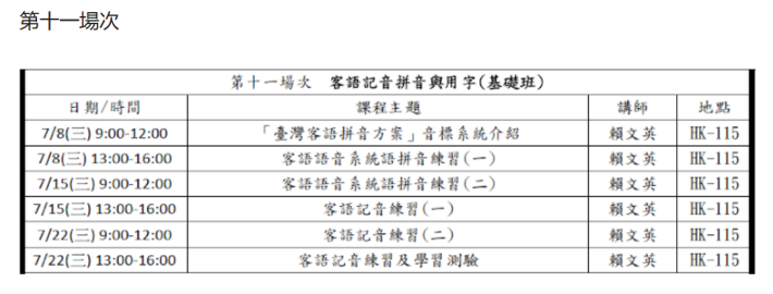 第十一場次