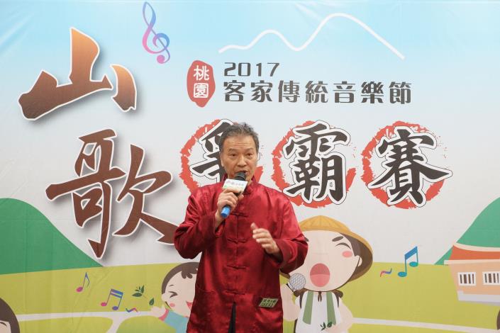 壯年組曾浩明，有感客家山歌傳承出現斷層，決心參加比賽傳承客家文化。