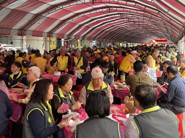 「2021桃園三界爺文化祭」22座主祀三界爺之宮廟代表，一同享用平安餐，共沐三界爺神恩