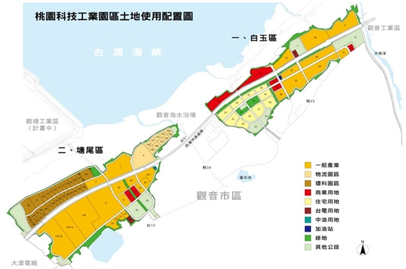 桃園科技工業園區土地使用配置圖