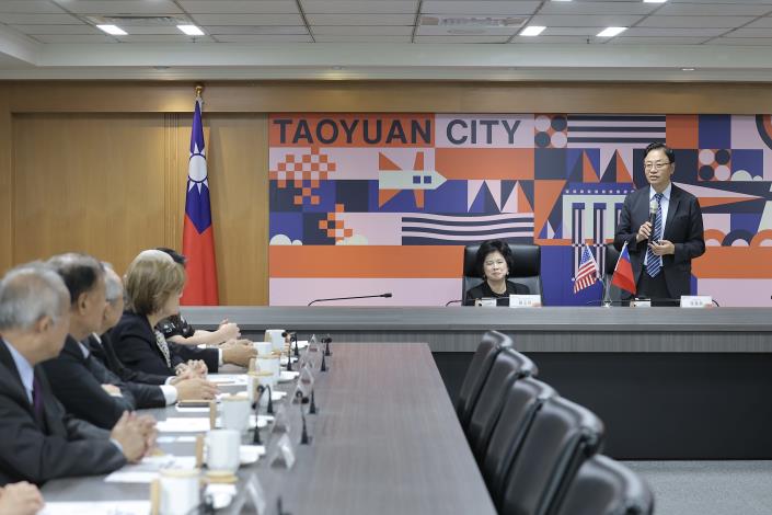 張市長歡迎達福台灣商會姊妹市委員會，並感謝過去支持