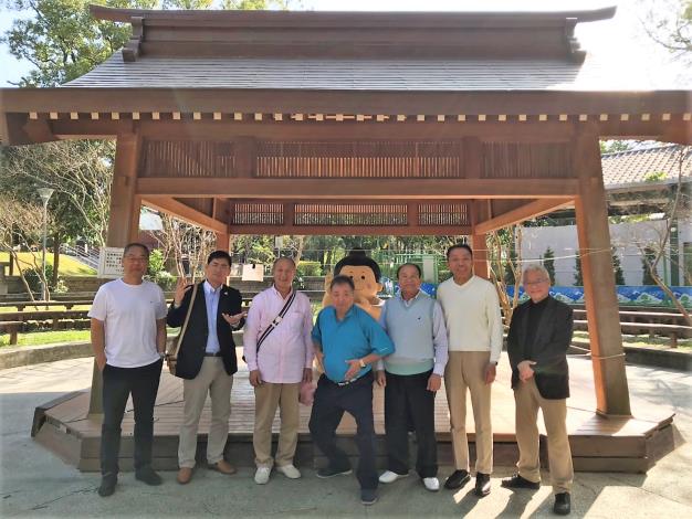 日本千葉縣議會日台友好親善聯盟訪問團參訪大溪相撲場。