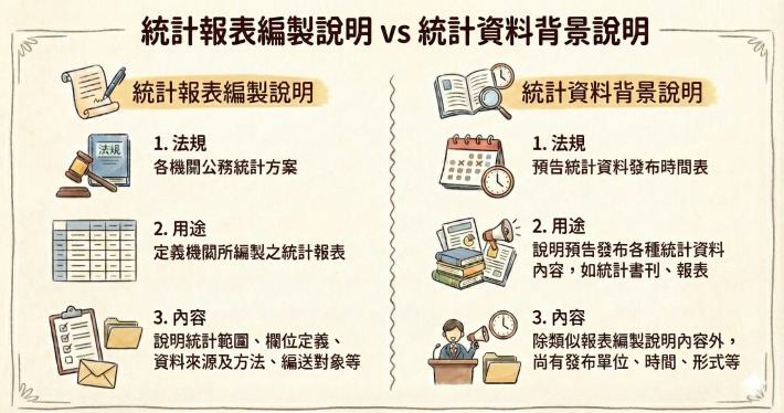4.統計報表編製說明vs統計資料背景說明
