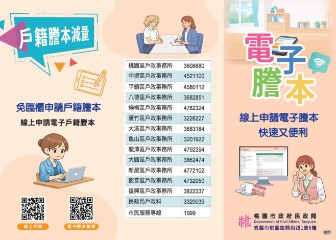 線上申請電子戶籍謄本快速又便利