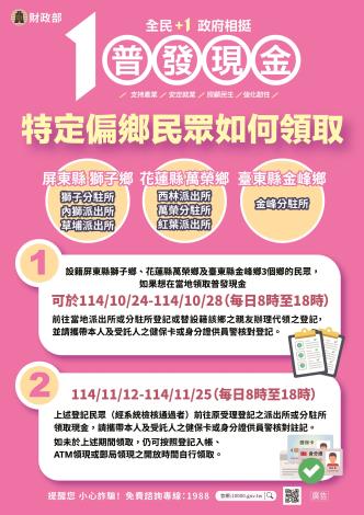 特定偏鄉民眾如何領取