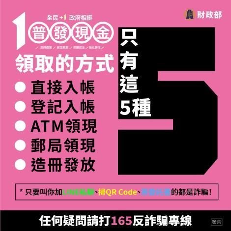 領取的方式只有5種