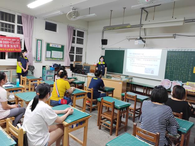 本所與楊梅區衛生所、新屋區戶政事務所於瑞埔國民小學聯合辦理新住民生活適應輔導班