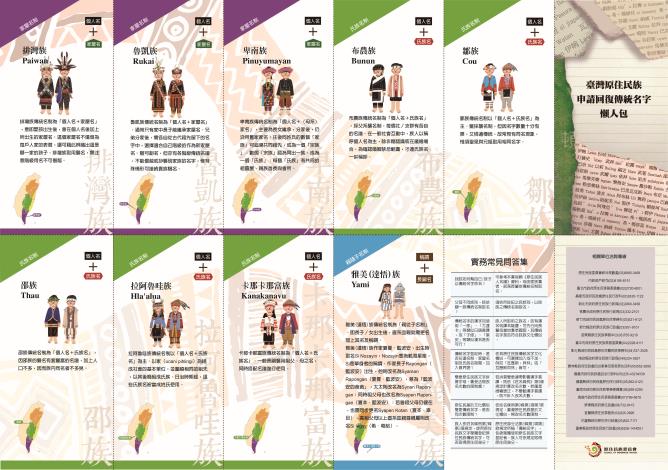 臺灣原住民族申請回復傳統名字懶人包1