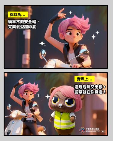 圖卡-不戴安全帽一點都不帥