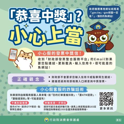 恭喜中獎小心上當