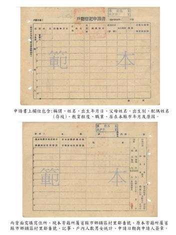 35年戶籍登記申請書