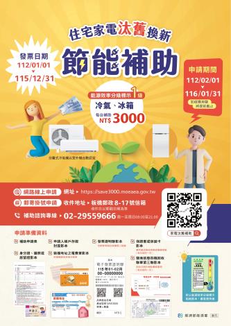 住宅家電汰舊補助宣導海報