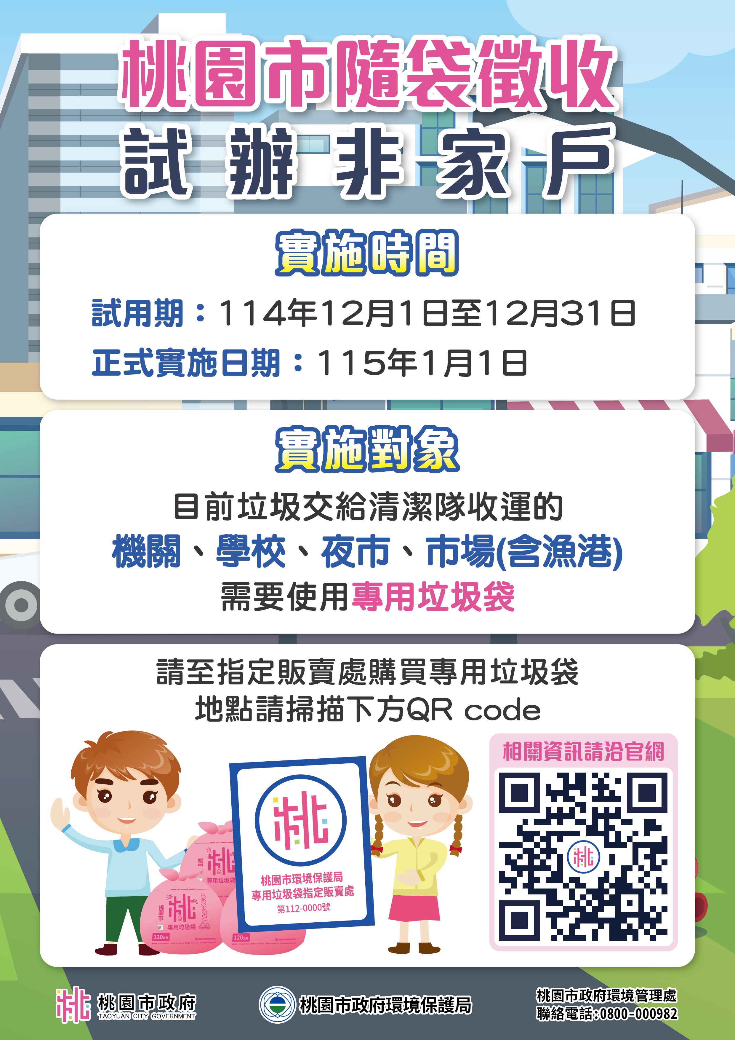 桃園市非家戶試辦隨袋徵收