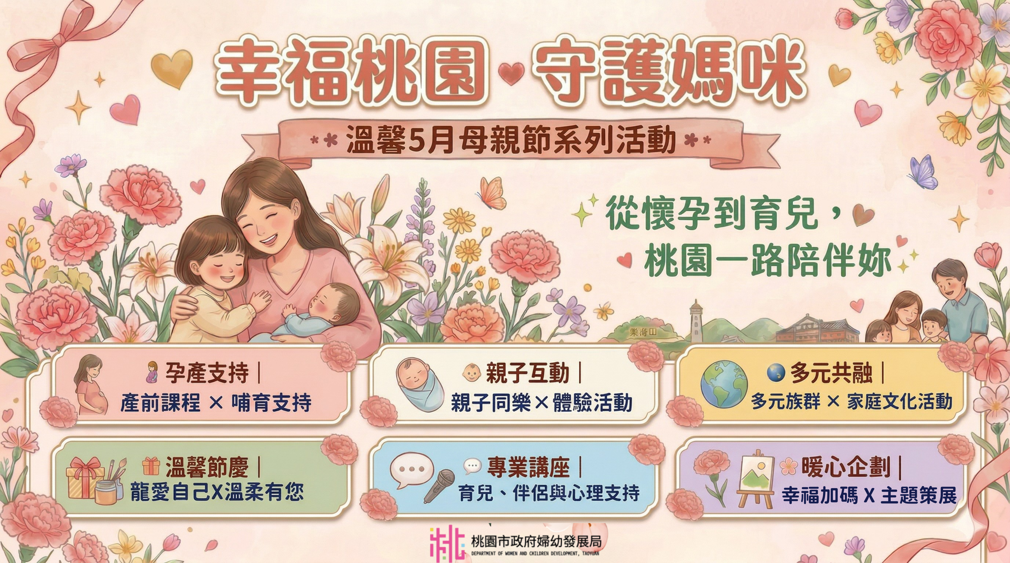 幸福桃園守護媽咪 溫馨5月母親節系列活動