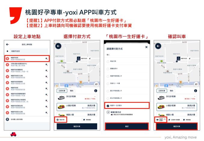 桃園好孕yoxi叫車流程