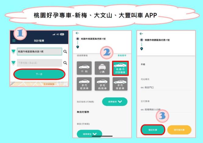 新梅大文山大豐叫車APP