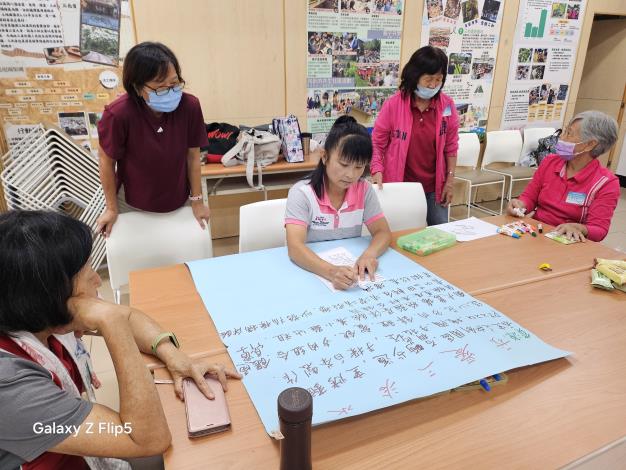 大家把討論內容呈現在海報上