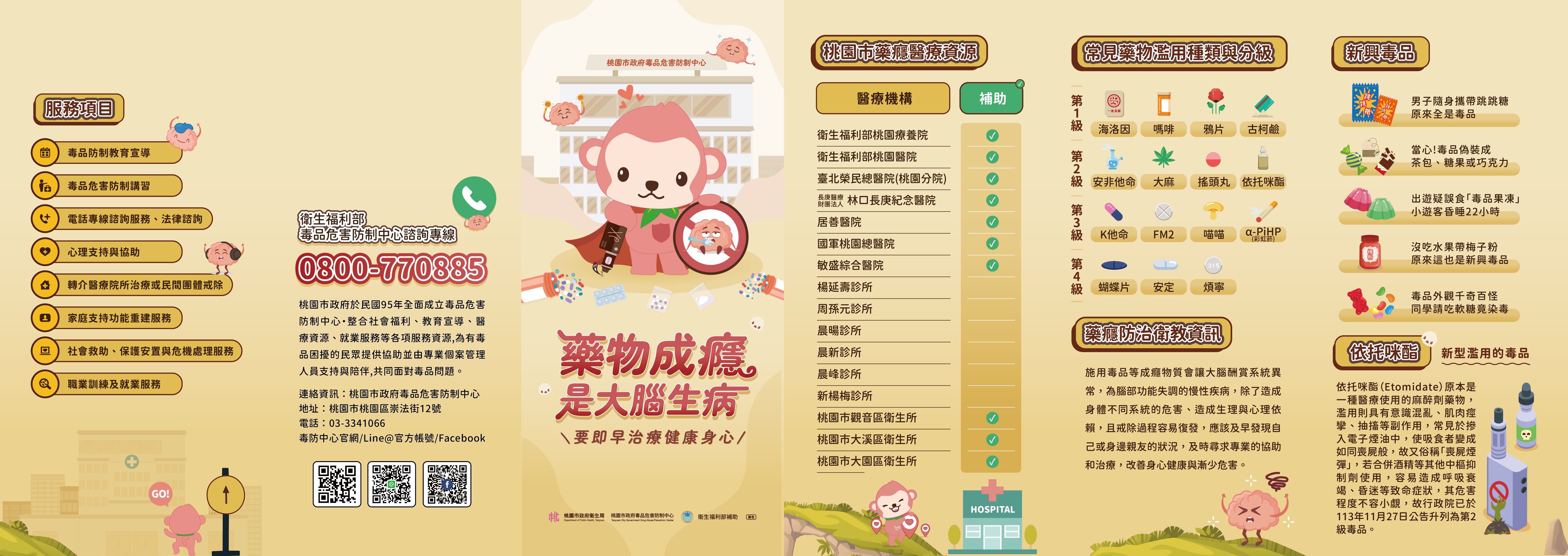 毒品危害防制中心摺頁