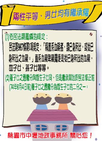2.中壢-性別平等、男女均有繼承權
