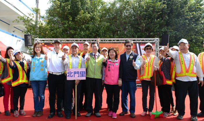 桃市國清週北區誓師活動_鄭文燦市長帶頭掃街_