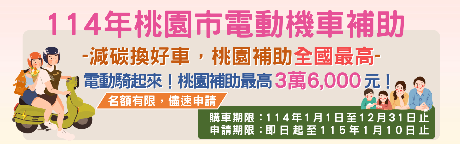 114年電動機車補助
