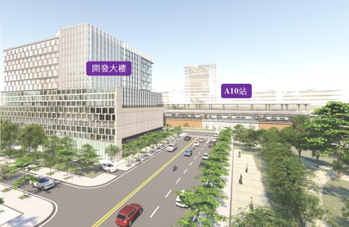 A10車站土地開發大樓模擬示意圖