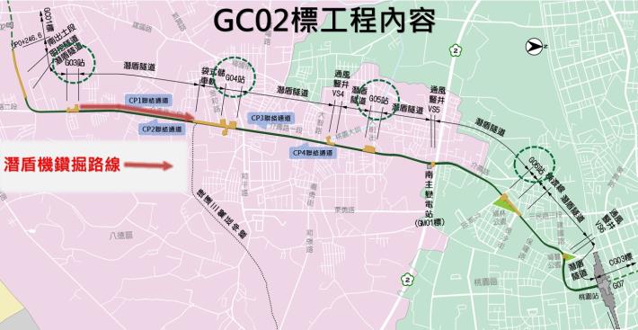 潛盾掘進路線圖