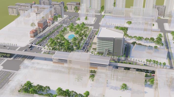 A10車站土地開發大樓模擬示意圖