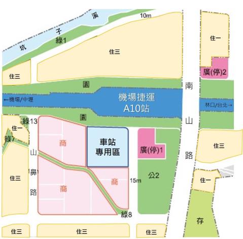 A10車站土地開發案基地位置圖