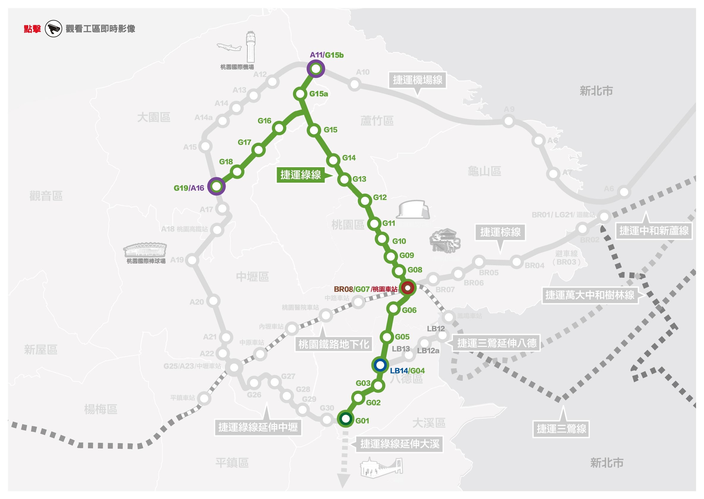 捷運綠線路線圖
