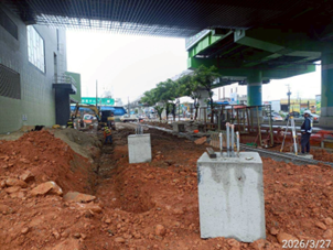 G13車站出入口景觀燈基座埋設