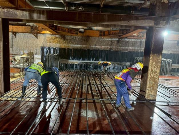 G05車站區TS02-TS03頂版鋼筋綁紮