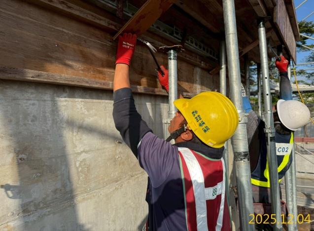 VS6通風豎井地面層結構施作