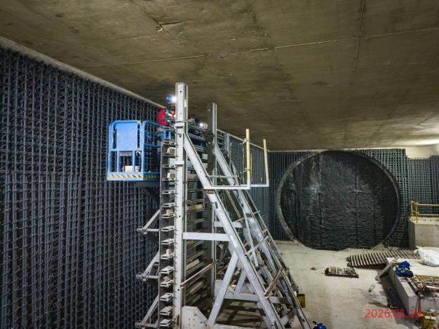 G07站_B5F軌道層側牆系統模板施作