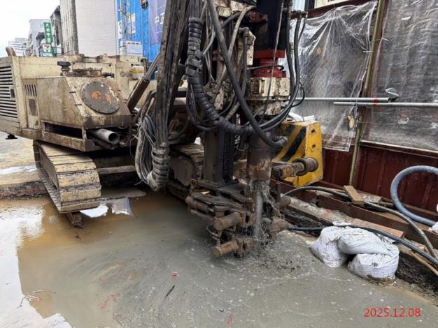 潛盾隧道_中圓上行線地盤改良鑽孔作業(G09~G08)