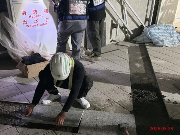 G12站_站體穿堂層地坪石材施作