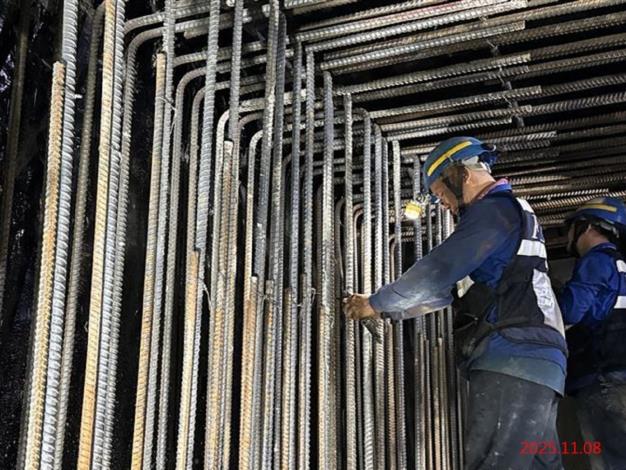 G08_站B4F釋壓通風井側牆鋼筋綁紮