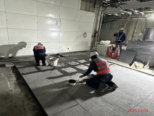 G11站_站體穿堂層地坪石材施作