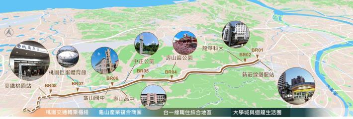 圖  桃園捷運棕線路線圖-2